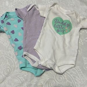 Infant 0-3 month onesies.